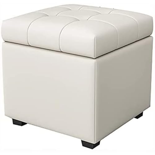 YJYJY Fußstütze aus Leder, Ottomane mit Stauraum, Premium-Hockerwürfel mit Stauraum, moderner Ottomane mit Stauraum YJYJY Fußstütze aus Leder, Ottomane mit Stauraum, Premium-Hockerwürfel mit Stauraum, moderner Ottomane mit Stauraum von YJYJY