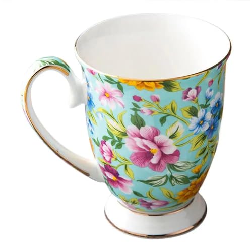 YJYJY Kaffeetassen, Porzellan, Blumengemälde, Retro-Espresso-Teetasse im ländlichen Stil von YJYJY