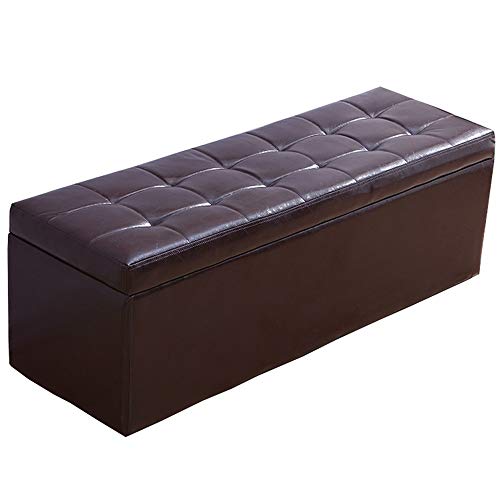 YJYJY Ottomane Bank, Kunstleder-Sitzsofa mit hochelastischem Schwamm – Haushaltsschließfach-Fußhocker mit Klappdeckel von YJYJY