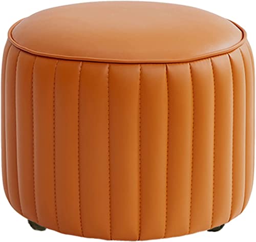YJYJY Runder PU-gepolsterter Fußhocker, moderner Heim-Wohnzimmer-Schlafzimmer-Liegesitz, Sofastuhl, Wickelschuh YJYJY Runder PU-gepolsterter Fußhocker, moderner Heim-Wohnzimmer-Schlafzimmer-Liegesitz, Sofastuhl, Wickelschuh von YJYJY