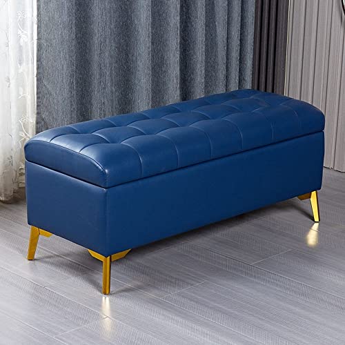 YJYJY Schuhbank mit Stauraum und großem Kissen – Fußhocker, Sofabank, Kunstleder von YJYJY
