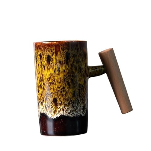 YJYJY Tasse Keramikbecher, Haushalts-Holzgriff, Raue Keramik Paar Kaffee Tee YJYJY Tasse Keramikbecher, Haushalts-Holzgriff, Raue Keramik Paar Kaffee Tee von YJYJY