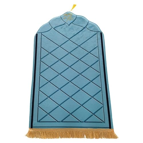 YJZQ Gebetsteppich Islamische Bodenteppich islamisch Prayer Rug Gebetsmatte Tragbare Faltbare Gebetsdecke Weich Gebetsteppich für muslimische Gebete(50cm*80cm) Islamisches Geschenk für Frauen Kinder von YJZQ