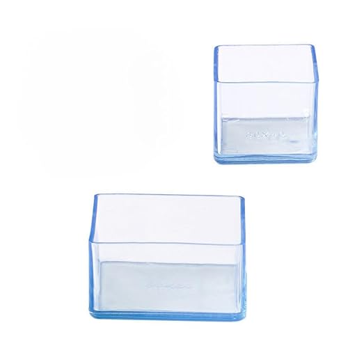 YKAFADE 8 Stück Stuhlbeinkappen Für Stuhlbeine Stuhlbeinschoner, Quadratisch Transparent silikon Schutzkappen Bodenschoner für Stühle für Hartholzböden Beseitigen Sie Geräusche und Kratzer60x60mm von YKAFADE