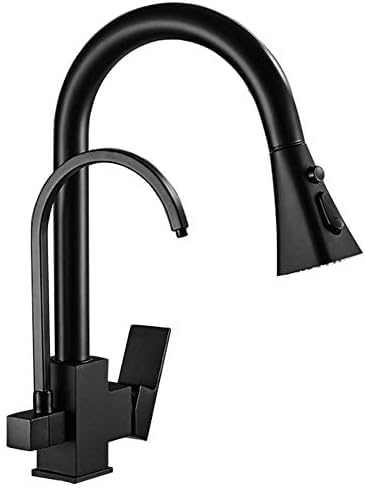 3-Wege-Küchenhahn mit Sprühgerät, multifunktionaler Wasserfilter-Wasserhahn für Unterwaschbecken, 3 Modi Reverse-Osmose-Mixer-Wasserhahn, stilvolle schwarze Küchenhütten von YKCITSQTR