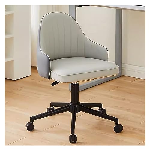 Faux Leder -Schreibtischstuhl Schwenk -Sessel Office Stuhl mit schwarzem Rahmen, Höhe verstellbarer Computer Task Stuhl Moderner rollender ergonomischer Spielstuhl mit Rädern (Farbe: Orange) von YKCITSQTR