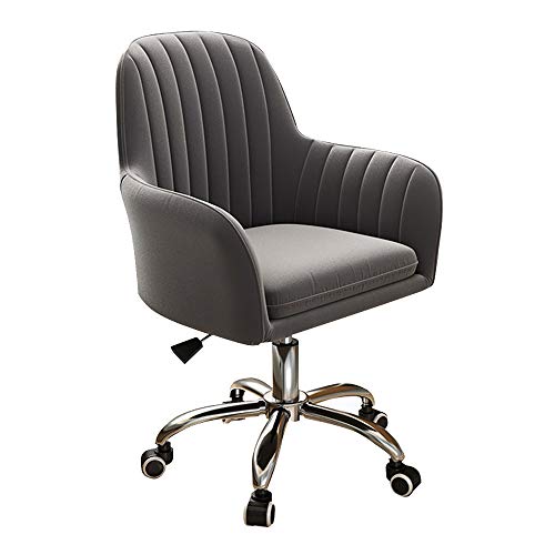 Home Ergonomic Office Stuhl Schwenkstuhl mit MicrosueDe Cover hohe Dichteschwammkissen und 5-Sterne-Stahlfußständer und Stummschalter Machen Sie Ihr Zimmer oder Büro zu einem modischen Schwenkstühlen von YKCITSQTR