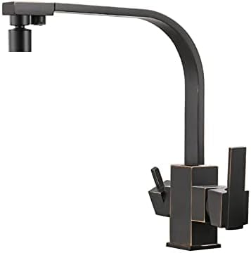 Schwarzer Retro 3-Wege-Küchenhahnmixer-3-in-1-Spüle-Wasserhahn mit Trinkwasserfilterauslass, Doppelmodus-stilvoller und funktionaler Küchenspüle Lösung Schwarzer Retro 3-Wege-Küchenhahnmixer-3-in-1-Spüle-Wasserhahn mit Trinkwasserfilterauslass, Doppelmodus-stilvoller und funktionaler Küchenspüle Lösung von YKCITSQTR