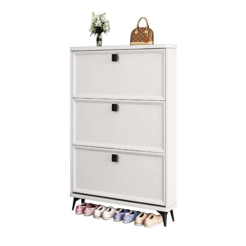 YKCITSQTR 3-Türer-Schuhschrank platzsparend E-Grünen Schuhständer für Flur & Schlafzimmer 100x18 cm (39.4x7.1in)-Stylish Schuhspeicherlösung von YKCITSQTR
