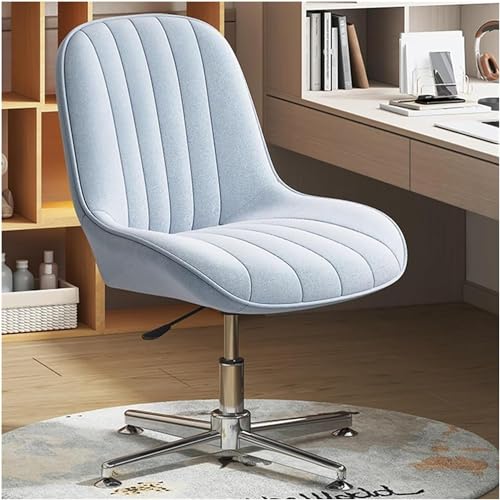 YKCITSQTR Bein Office Stuhl Armless Office Desk Stuhl Keine Räder hoher Rücken -Schwenk -Taskstühle Höhenanpassung Computerstuhl (Größe: Größe, Farbe:/k Grau) von YKCITSQTR