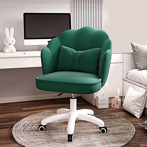 YKCITSQTR Büroraum Girls Home Office Stuhl, Velvet Blütenstärkestuhl 360 ° Schwenkstuhl Moderner Waschtisch mit Kissen (Grau A 60x63x71) von YKCITSQTR