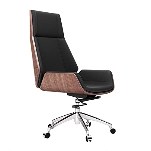 YKCITSQTR Bürostuhl, hochrückter Computerstuhl, Leder -Drehstuhl für Home Office, gepolsterter bequemer Gaming -Stuhl, Höhenverstellbarer Manager Arbeitspc Stuhl von YKCITSQTR