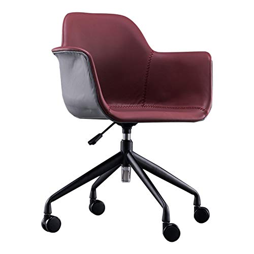 YKCITSQTR Drehschalter Stuhl Kunstleder Ergonomischer Bürostuhl mit Armlehne, Verstellbarer Computerstuhl für Büro, Haus und Schlafzimmer für Home Office Stuhl von YKCITSQTR