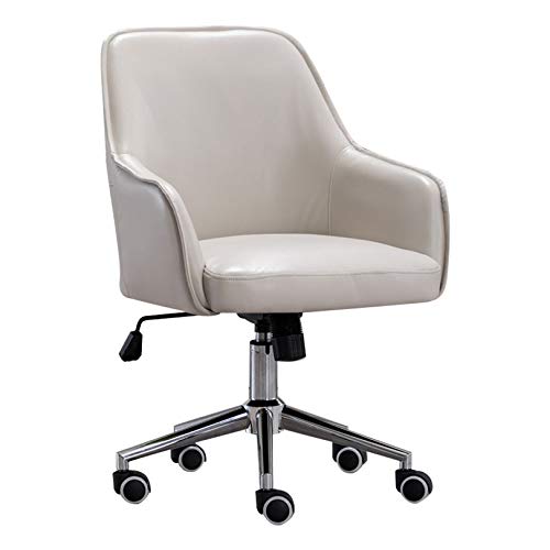 YKCITSQTR Drehschreiber Stuhl mittelschwerem Schwenkstuhl, Einstellbarer fauxder Leder ergonomischer Bürostuhl mit stillen Rollen, einfache Montage für Home Office Stuhl von YKCITSQTR