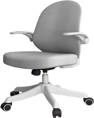 YKCITSQTR Ergonomic Office Desk Stuhl, schwenkbarer Rolling-Task-Stuhl mit Flip-up-Armlehnen, Höhenverstellbarer Computerstuhl (Größe: Größe, Farbe:/Blau) von YKCITSQTR