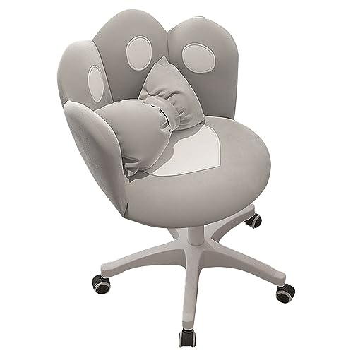 YKCITSQTR Ergonomic Office Stuhl Klauenform Samt Stoff Schreibtischstühle Eitelkeitsstuhl mit Rädern, Schwenk -Task -Stuhl für Frauen, Mädchen von YKCITSQTR