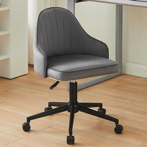 YKCITSQTR Ergonomic Office Stuhl Velvet Office Chair mit Rädern Schreibtischstühle High Back Side Chair Verstellbarer Schwenkmal von YKCITSQTR