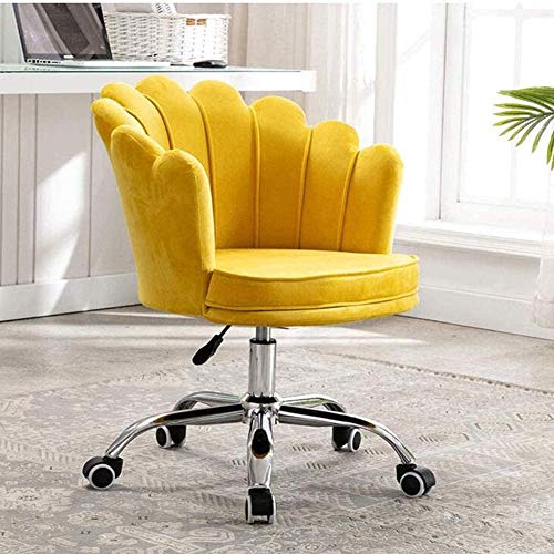 YKCITSQTR Ergonomischer Studentenstuhl Velvet Fabric 360 ° rotierender Computerstuhl mit Armlehnen und im Rückenlehre Einstellbarer Schreibtischstuhl für Zuhause, Büro, Büro von YKCITSQTR