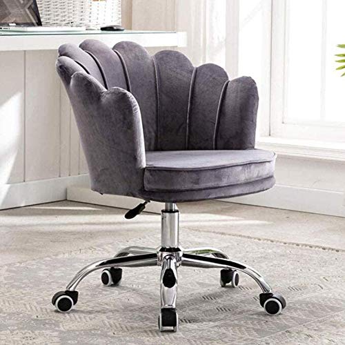 YKCITSQTR Ergonomischer Studentenstuhl Velvet Fabric 360 ° rotierender Computerstuhl mit Armlehnen und im Rückenlehre Einstellbarer Schreibtischstuhl für Zuhause, Büro, Büro von YKCITSQTR