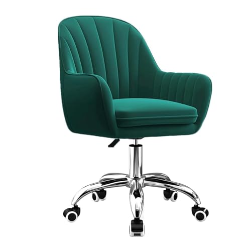 YKCITSQTR Fashion Office Stuhl Velvet Office Desk Chair Abnehmbarer Sitz mit umwickelter Rückenlehne Height verstellbare einfache Schreibtischstühle von YKCITSQTR