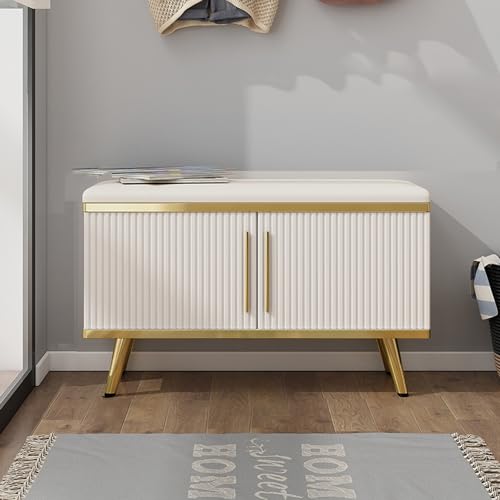 YKCITSQTR Holzschuhbank mit Sitz und Kissen für den Flur Eingangsbereich - Schuhschuh -Schuhschrank zum Organisieren von Schuhen YKCITSQTR Holzschuhbank mit Sitz und Kissen für den Flur Eingangsbereich - Schuhschuh -Schuhschrank zum Organisieren von Schuhen von YKCITSQTR