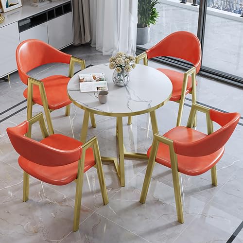 YKCITSQTR Kleine Konferenzraumverhandlungstisch Sets, Business -Verhandlungstisch und Stuhlkombination, Büroempfangsrunde und Lounge Stuhl Set für Coffee Shop Tea Shop Office Place Schönheit von YKCITSQTR