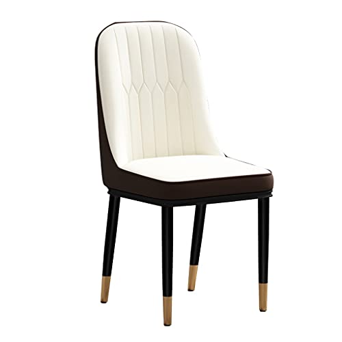 YKCITSQTR Küche Esszimmer Möbelstühle Kunstleder Essstühle Wassersicher PU Leder Seitenstuhl mit Metallbeinen für Bürolounge Essküchen Schlafzimmer (Farbe: Dunkelgrau) von YKCITSQTR