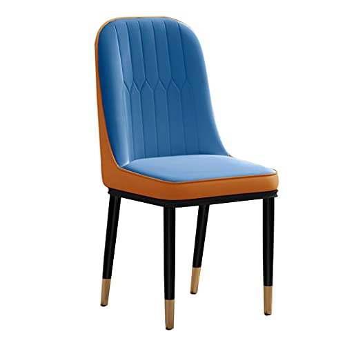 YKCITSQTR Küche Esszimmer Möbelstühle Kunstleder Essstühle Wassersicher PU Leder Seitenstuhl mit Metallbeinen für Bürolounge Essküchen Schlafzimmer (Farbe: Dunkelgrau) von YKCITSQTR