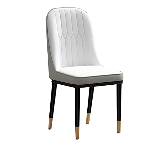 YKCITSQTR Küche Esszimmer Möbelstühle Kunstleder Essstühle Wassersicher PU Leder Seitenstuhl mit Metallbeinen für Bürolounge Essküchen Schlafzimmer (Farbe: Dunkelgrau) von YKCITSQTR