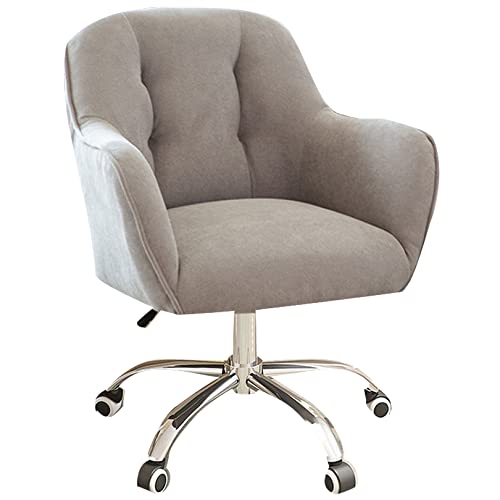 YKCITSQTR Low-Ray-Office-Task-Stuhl Stuhl Baumwolle und Leinen Executive Chair Verstellbarer Heimtischstuhl mit 360 Grad Schwenkrädern für Schlafzimmer, Klassenzimmer von YKCITSQTR