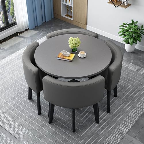 YKCITSQTR Moderne kleine Büroempfangsraum Club -Tisch und Stuhl Set, perfekt für Konferenzraum, Küche, Lounge, Wohnzimmer - Elegante Esszimmermöbel von YKCITSQTR