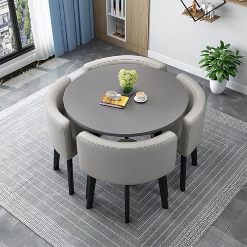 YKCITSQTR Moderne kleine Büroempfangsraum Club -Tisch und Stuhl Set, perfekt für Konferenzraum, Küche, Lounge, Wohnzimmer - Elegante Esszimmermöbel von YKCITSQTR