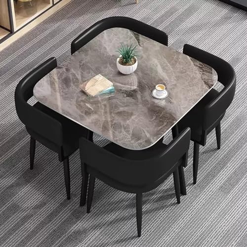 YKCITSQTR Office Reception Room Club -Tisch und Stuhl Set, Konferenzraumtisch und Stühle, Verhandlungstisch, Couchtisch und Stuhlset, kleine Konferenzraumtische, geeignet für Lounge (Farbe: DA von YKCITSQTR
