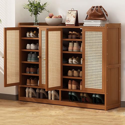 YKCITSQTR Rattan -Schrank mit Türen - rustikaler Eichen -Sideboard -Aufbewahrungsschrank mit einstellbaren Regalen - versteckter Schuhschrank mit verarbeiteter Rattan -Front versteckte Schuhschrank YKCITSQTR Rattan -Schrank mit Türen - rustikaler Eichen -Sideboard -Aufbewahrungsschrank mit einstellbaren Regalen - versteckter Schuhschrank mit verarbeiteter Rattan -Front versteckte Schuhschrank von YKCITSQTR