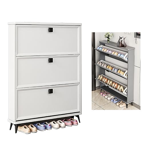 YKCITSQTR Schlanker versteckter Schuhspeicherschrank mit Flip -Regal für E - Platzsparende Schuhe stilvolles Design perfekt für Flur und Schrank verwenden von YKCITSQTR