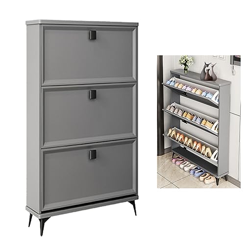 YKCITSQTR Schlanker versteckter Schuhspeicherschrank mit Flip -Regal für E - Platzsparende Schuhe stilvolles Design perfekt für Flur und Schrank verwenden von YKCITSQTR