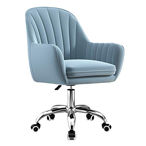 YKCITSQTR Schreibtischstuhl Akzent Eitelkeit Sessel Velvet Ergonomische Computerhöhe Home Office Schwenkstuhl Rolling Executive Task Chairs, lila von YKCITSQTR