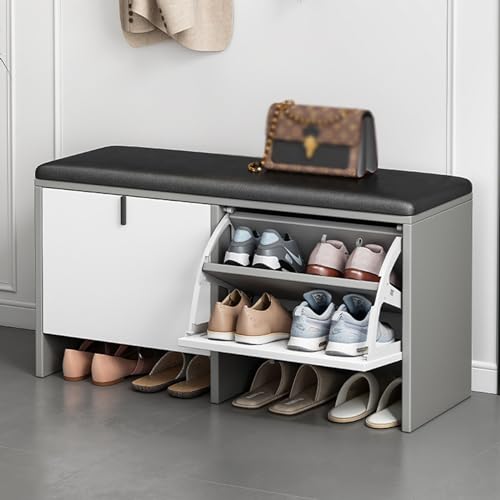 YKCITSQTR Schuhbank, mit Tür und Flip -Drawer, Schuhschrank mit Sitzkissen - Flur Schuhspeicherorganisator für Eingang YKCITSQTR Schuhbank, mit Tür und Flip -Drawer, Schuhschrank mit Sitzkissen - Flur Schuhspeicherorganisator für Eingang von YKCITSQTR