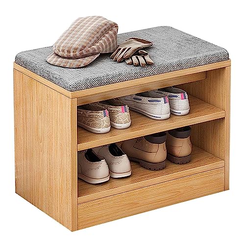 YKCITSQTR Schuhbank, mit gepolstertem Sitzkissen, Eingangs- und Schlafzimmerlager, schmaler Schuhschrank mit Sitz - modernes Design für Schuhorganisation von YKCITSQTR