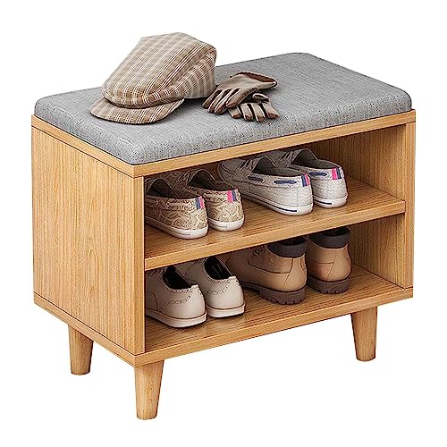 YKCITSQTR Schuhbank, mit gepolstertem Sitzkissen, Eingangs- und Schlafzimmerlager, schmaler Schuhschrank mit Sitz - modernes Design für Schuhorganisation von YKCITSQTR
