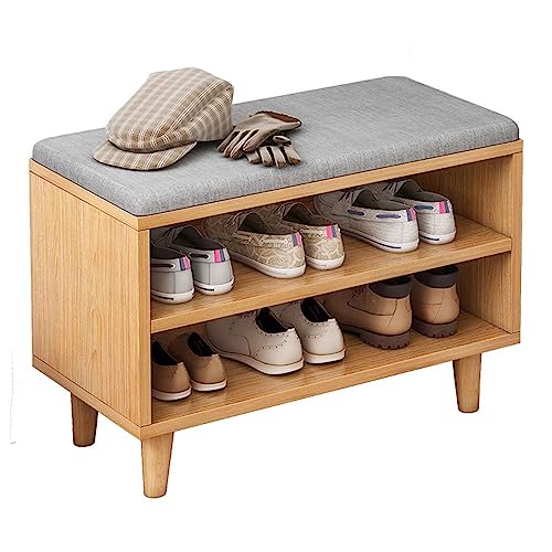 YKCITSQTR Schuhbank, mit gepolstertem Sitzkissen, Eingangs- und Schlafzimmerlager, schmaler Schuhschrank mit Sitz - modernes Design für Schuhorganisation von YKCITSQTR