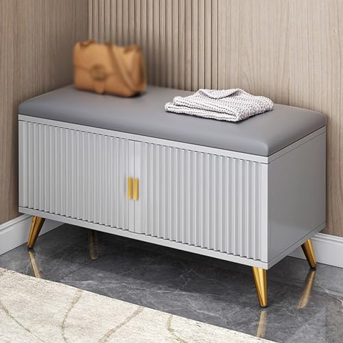 YKCITSQTR Schuhschrank Flurbankbank mit versteckter Aufbewahrung, Schuhbank mit 2 Schubladen und gepolstertem Sitzkissen, Flurspeichereinheit für den Eingang YKCITSQTR Schuhschrank Flurbankbank mit versteckter Aufbewahrung, Schuhbank mit 2 Schubladen und gepolstertem Sitzkissen, Flurspeichereinheit für den Eingang von YKCITSQTR