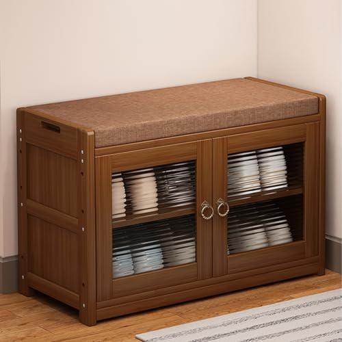 YKCITSQTR Schuhspeicherbank mit Kissen - Schuhregal und Schrank für Flur, Wohnzimmer, Schlafzimmer und Mudroom - vielseitige Aufbewahrungslösung mit Regal und Bequeme Sitzgelegenheiten YKCITSQTR Schuhspeicherbank mit Kissen - Schuhregal und Schrank für Flur, Wohnzimmer, Schlafzimmer und Mudroom - vielseitige Aufbewahrungslösung mit Regal und Bequeme Sitzgelegenheiten von YKCITSQTR