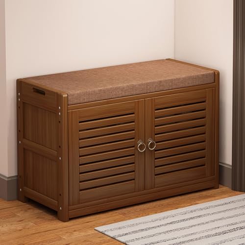 YKCITSQTR Schuhspeicherbank mit Kissen - Schuhregal und Schrank für Flur, Wohnzimmer, Schlafzimmer und Mudroom - vielseitige Aufbewahrungslösung mit Regal und Bequeme Sitzgelegenheiten YKCITSQTR Schuhspeicherbank mit Kissen - Schuhregal und Schrank für Flur, Wohnzimmer, Schlafzimmer und Mudroom - vielseitige Aufbewahrungslösung mit Regal und Bequeme Sitzgelegenheiten von YKCITSQTR
