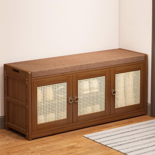 YKCITSQTR Schuhspeicherbank mit Kissen - Schuhregal und Schrank für Flur, Wohnzimmer, Schlafzimmer und Mudroom - vielseitige Aufbewahrungslösung mit Regal und Bequeme Sitzgelegenheiten YKCITSQTR Schuhspeicherbank mit Kissen - Schuhregal und Schrank für Flur, Wohnzimmer, Schlafzimmer und Mudroom - vielseitige Aufbewahrungslösung mit Regal und Bequeme Sitzgelegenheiten von YKCITSQTR