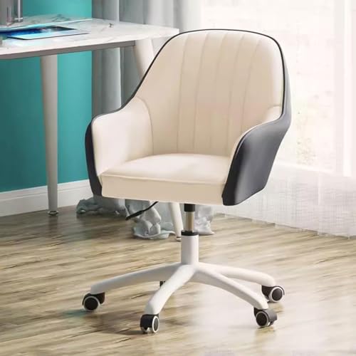 YKCITSQTR Schwenkakzent-Stühle mit Armlehne, gepolsterte Home Office-Schreibtischstühle mit Rädern mit Rädern (Größe: Größe, Farbe: k Grau) von YKCITSQTR