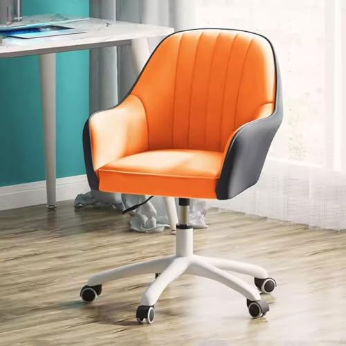 YKCITSQTR Schwenkakzent-Stühle mit Armlehne, gepolsterte Home Office-Schreibtischstühle mit Rädern mit Rädern (Größe: Größe, Farbe: k Grau) von YKCITSQTR