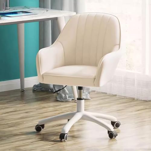 YKCITSQTR Schwenkakzent-Stühle mit Armlehne, gepolsterte Home Office-Schreibtischstühle mit Rädern mit Rädern (Größe: Größe, Farbe: k Grau) von YKCITSQTR