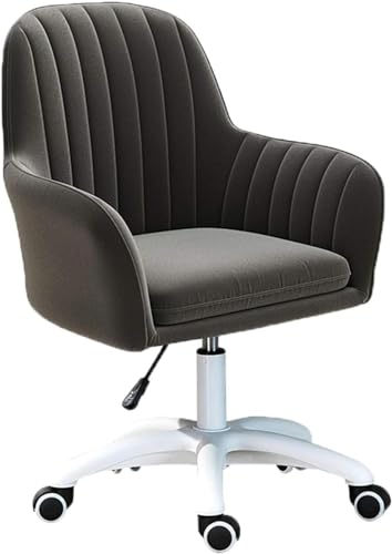 YKCITSQTR Schwenkschreiberstuhl für Studienraum Schwenkstuhl, ergonomischer Bürostuhl, gepolsterter Stuhl, einstellbare Höhe: 42-52 cm (Größe: Größe, Farbe: Grün) von YKCITSQTR
