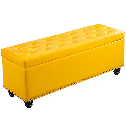 YKCITSQTR Storage Ottoman Bank, Klappschuhschrank mit Deckel - rechteckiger hölzerner, gepolsterter Fußstopp für Wohnzimmer, Flur - PU -Ledersitz YKCITSQTR Storage Ottoman Bank, Klappschuhschrank mit Deckel - rechteckiger hölzerner, gepolsterter Fußstopp für Wohnzimmer, Flur - PU -Ledersitz von YKCITSQTR